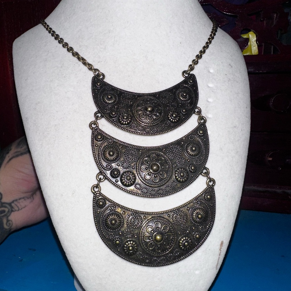 Antique Gold Statement Necklace